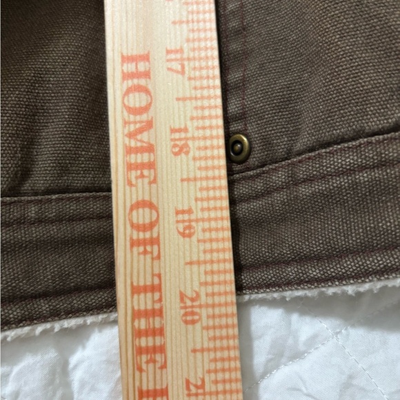 KAVU Brown Cotton Canvas Jacket with Sherpa Lining. Chore, Work coat. - Picture 12 of 14